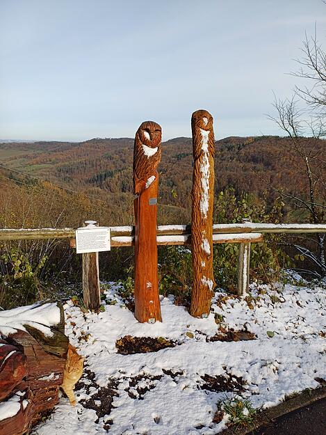 Schnee an den Maienfelser Eulen.
