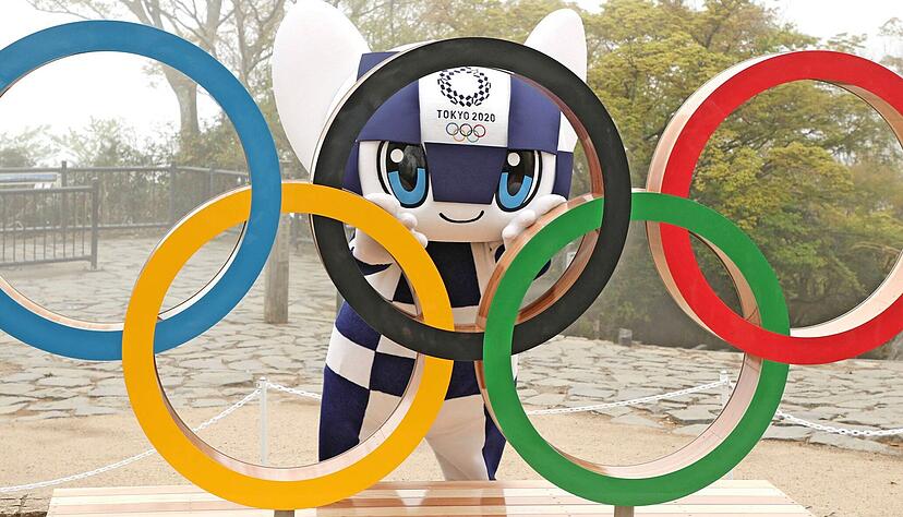 Maskottchen Miraitowa steht voll dahinter: Am 23. Juli sollen in Tokio die Olympischen Spiele er&ouml;ffnet werden &minus; so ist der Plan, der Pandemie zum Trotz.
Foto: dpa