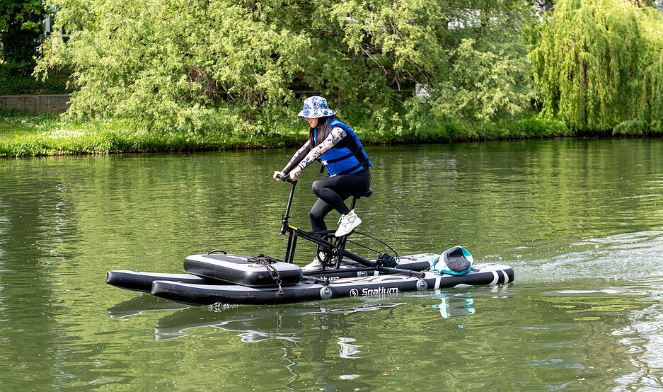 Waterbiking war nur eine von vielen Aktivitäten am Aktionstag Wasser in Heilbronn. Waterbiking war nur eine von vielen Aktivitäten am Aktionstag Wasser in Heilbronn.