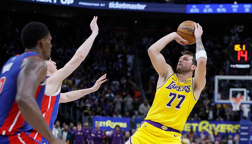 Nach neun Siegen in Serie kassierten die Lakers in Detroit eine Niederlage.