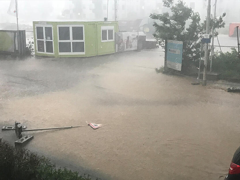 Unwetter tobt &uuml;ber Heilbronn
