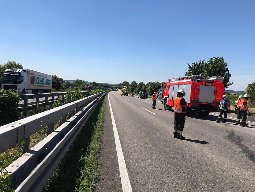 A6-Unfall bei Neuenstein