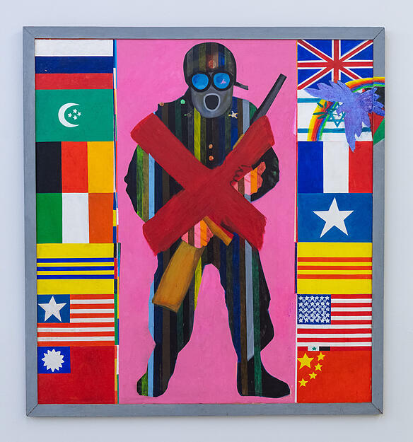 Kraftvolle Farbkompositionen prägen das vielseitige Werk der Künstlerin.