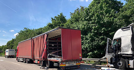 A6 bei Weinsberg nach Unfall gesperrt