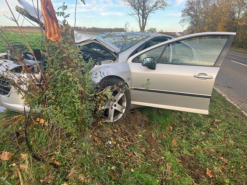 Das Auto sei mutmaßlich bei einem Überholmanöver ins Schleudern geraten und von der Fahrbahn abgekommen.