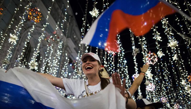 Russland feiert ausgelassen die WM, doch hinter den Kulissen brodelt es. Foto: Alexander Zemlinichenko/AP