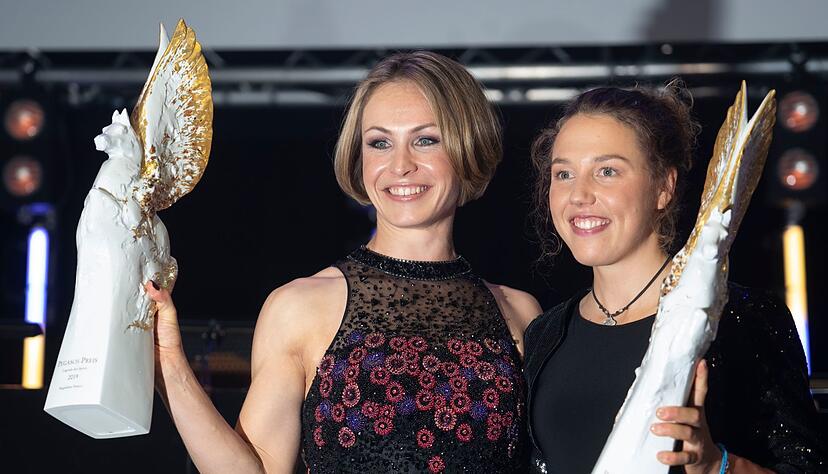 Magdalena Neuner (l) und Laura Dahlmeier trainierten schon als Kinder zusammen. (Archivfoto)
