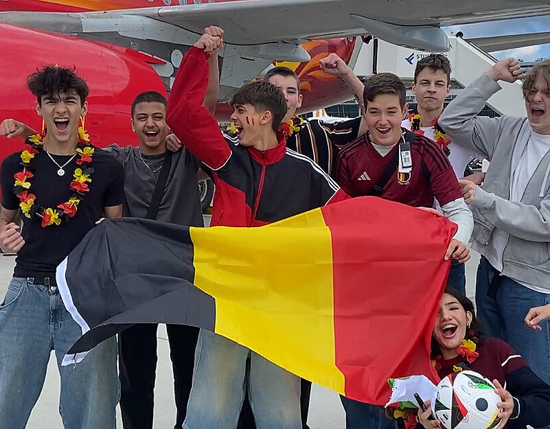 EM 2024: Belgien landet am Flughafen Stuttgart