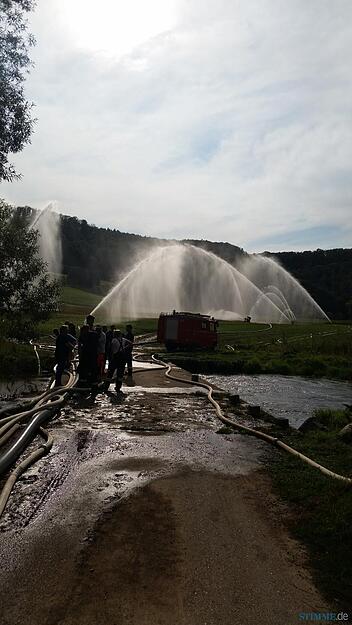 Kontaminiertes Jagstwasser wird abgepumpt | 25.08.