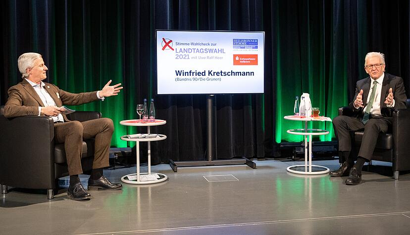 Bei niedrigen Inzidenzen könne man mit Bedacht öffnen, sagte Kretschmann in Heilbronn. Beim Impfen erwartet er einen Hochlauf im zweiten Quartal. Foto: Andreas Veigel Bei niedrigen Inzidenzen könne man mit Bedacht öffnen, sagte Kretschmann in Heilbronn. Beim Impfen erwartet er einen Hochlauf im zweiten Quartal. Foto: Andreas Veigel