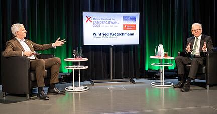 Bei niedrigen Inzidenzen könne man mit Bedacht öffnen, sagte Kretschmann in Heilbronn. Beim Impfen erwartet er einen Hochlauf im zweiten Quartal. Foto: Andreas Veigel