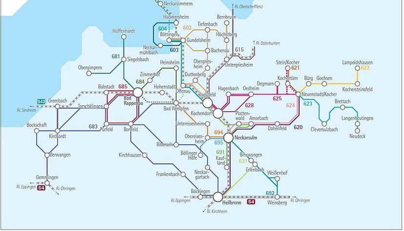 Der Busverkehr im nördlichen Landkreis Heilbronn wird neu geordnet. Der Busverkehr im nördlichen Landkreis Heilbronn wird neu geordnet.