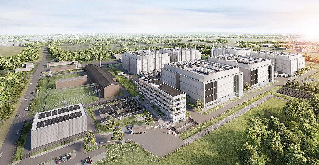 So soll das Schwarz-Digits-Rechenzentrum in L&uuml;bbenau einmal aussehen.