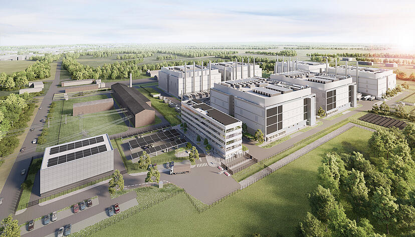 So soll das Schwarz-Digits-Rechenzentrum in L&uuml;bbenau einmal aussehen.