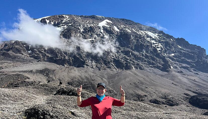 Birgit Bordt aus Hardthausen-Gochsen hat es geschafft. Sie war auf dem Gipfel des Kilimandscharo.