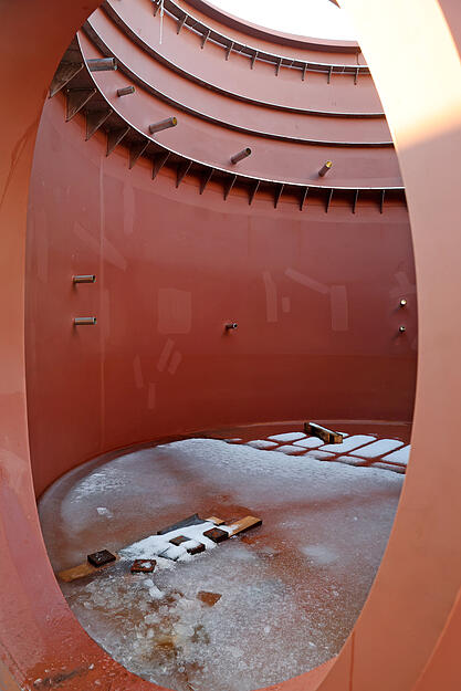 Die Baustelle zeigt die Dimensionen moderner Energie- und Umwelttechnik.