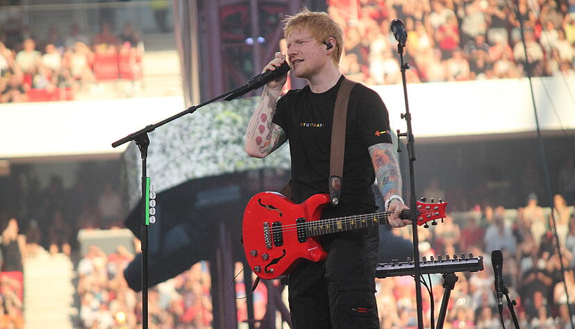 Ed Sheeran sang am Samstagabend sein erstes von zwei ausverkauften Konzerten in Stuttgart.