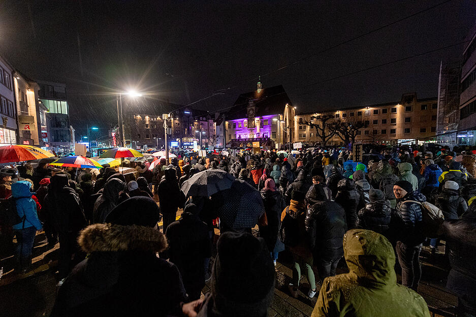 Demo gegen Rechtsextremismus und für Demokratie in Heilbronn
