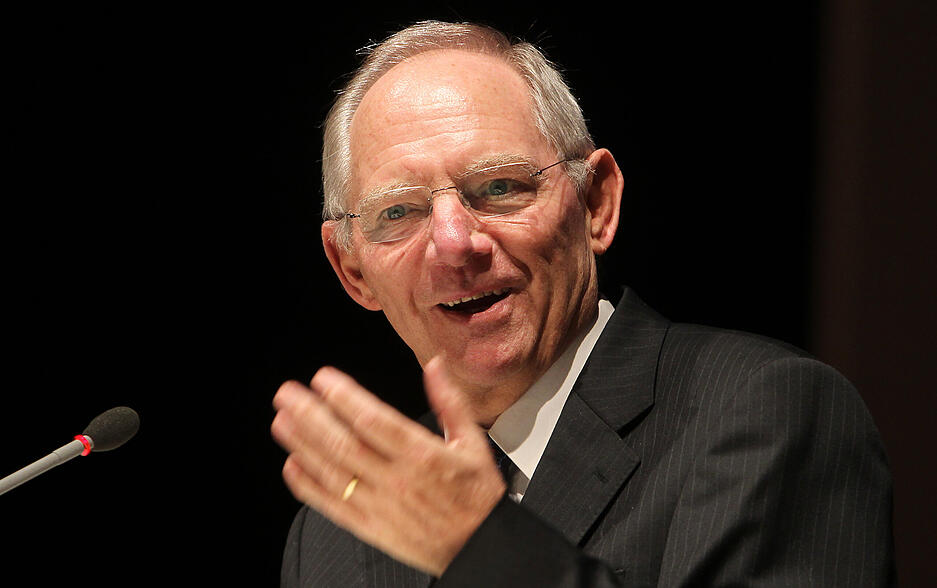 2010: Bundesfinanzminister Wolfgang Schäuble verteidigt beim Gästeabend den Sparkurs der Regierung.