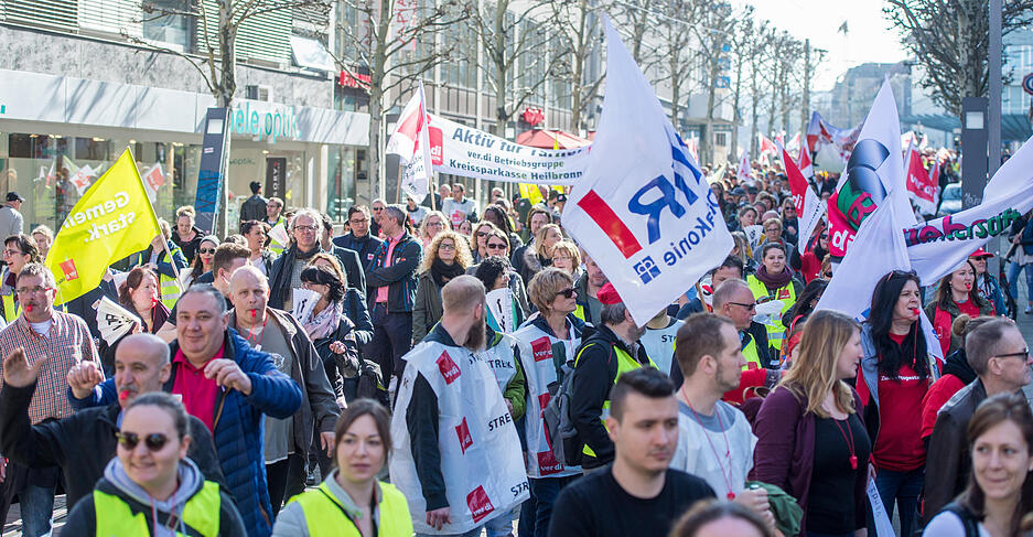 Verdi-Warnstreik in Heilbronn