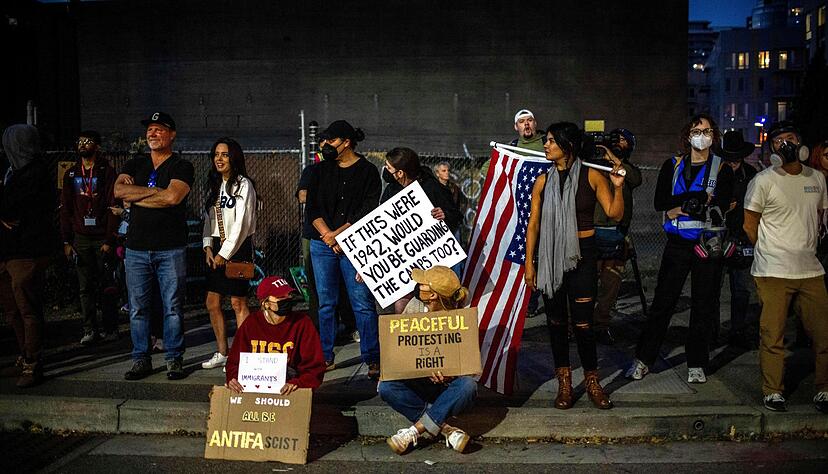 In Portland gibt es Proteste vor einer Einrichtung der Einwanderungsbeh&ouml;rde ICE. (Archivbild)