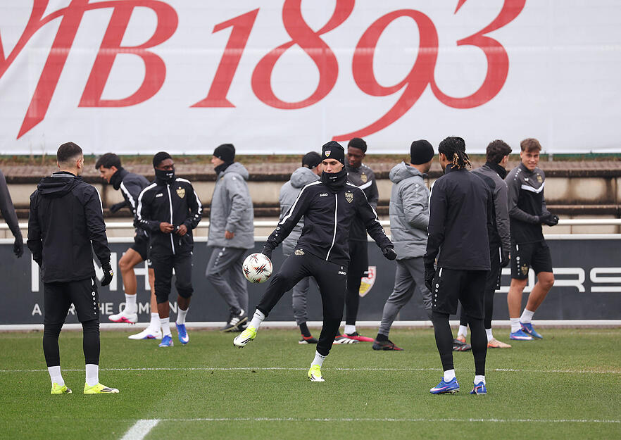 Die Laune im Abschlusstraining des VfB Stuttgart war gut.