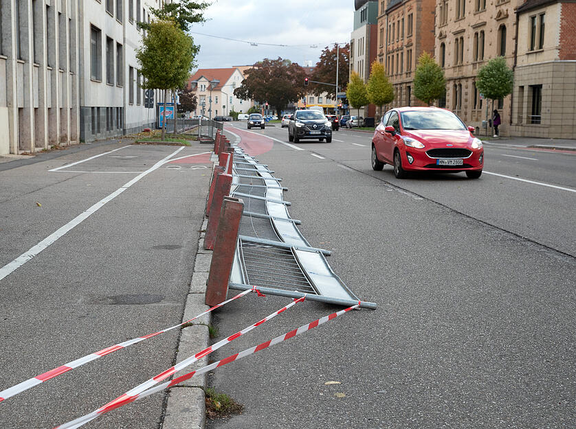 In Heilbronn verursachte der Sturm bislang keine gr&ouml;&szlig;eren Sch&auml;den. Foto: Andreas Veigel