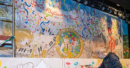 Miroslav Spousta arbeitet für die Gundelsheimer Narren. Foto: Mario Berger Miroslav Spousta arbeitet für die Gundelsheimer Narren. Foto: Mario Berger