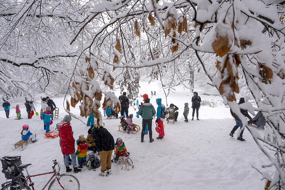Wie München im Schnee versinkt