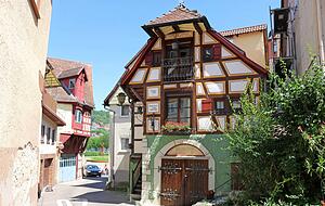Das "Scheuerle" in der Schlossm&uuml;hlgasse. Das denkmalgesch&uuml;tzte Haus hat Wilhelm H&auml;gele 1965 gekauft und aufwendig renoviert.
Fotos: Thomas Zimmermann