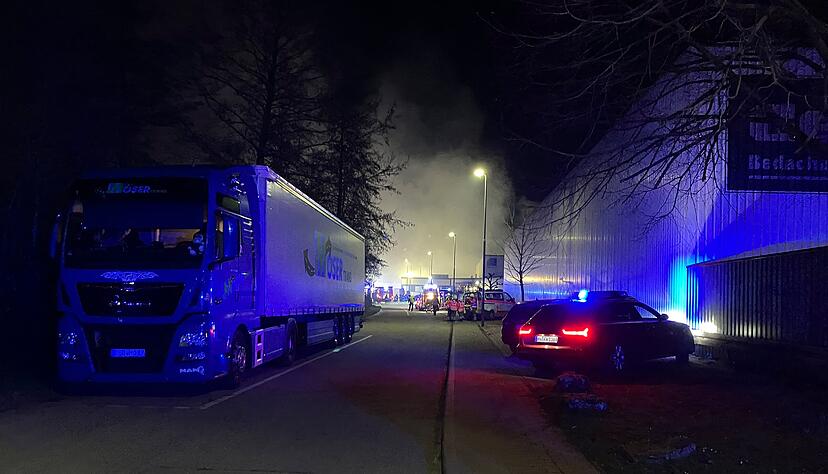 Der Brandort befindet sich in einem Gewerbegebiet in Kirchardt-Berwangen. Der Brandort befindet sich in einem Gewerbegebiet in Kirchardt-Berwangen.