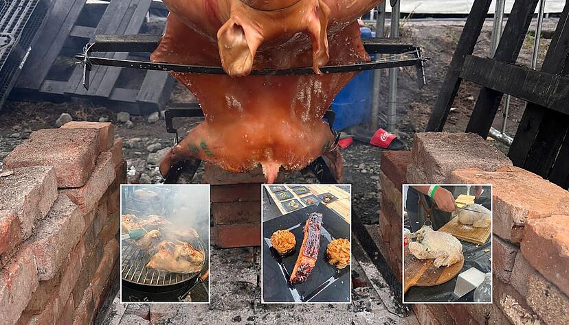 Teil der Aufgabe bei der Interkontinentalen Meisterschaft in Costa Rica war, ein ganzes Ferkel zuzubereiten. In dieser Kategorie schnitt die Black Pearl BBQ Crew am besten ab. Teil der Aufgabe bei der Interkontinentalen Meisterschaft in Costa Rica war, ein ganzes Ferkel zuzubereiten. In dieser Kategorie schnitt die Black Pearl BBQ Crew am besten ab.