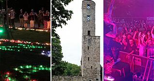 In Bad Rappenau wird das Parkfest gefeiert (von links), auf Burg Löwenstein startet das Erlebnisprogramm und beim Dorf of Tomorrow in Möckmühl-Korb wird zu elektronischer Musik getanzt. In Bad Rappenau wird das Parkfest gefeiert (von links), auf Burg Löwenstein startet das Erlebnisprogramm und beim Dorf of Tomorrow in Möckmühl-Korb wird zu elektronischer Musik getanzt.