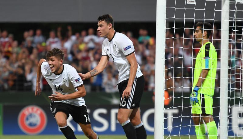 Zum Abschluss der U19-EM gewann Deutschland gegen Österreich mit 3:0. Foto: Uli Deck