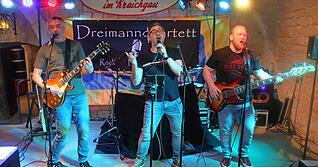 Eppingen Kneipennacht 2023 mit der Formation Dreimannquartett.