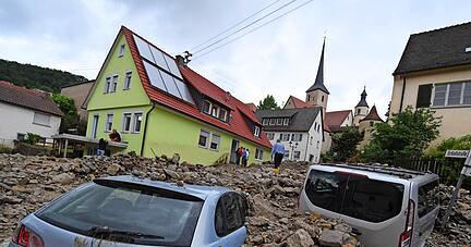 Schwere Unwetter richteten in Braunsbach vor fünf Jahren große Schäden an. Bislang hat das Land die Kommune mit 50 Millionen Euro unterstützt.
Foto: dpa