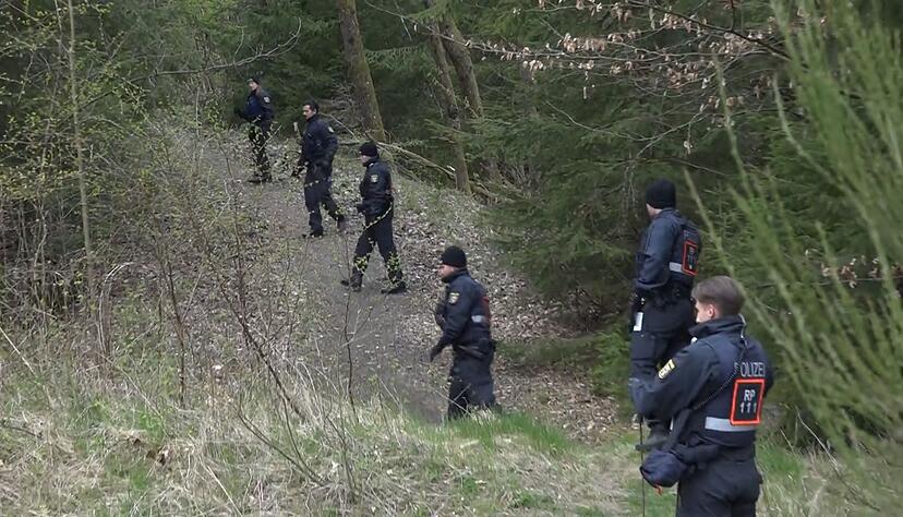 Die Polizei durchsuchte kurz nach der Tat auch ein nahegelegenes Waldgebiet. (Archivbild) Die Polizei durchsuchte kurz nach der Tat auch ein nahegelegenes Waldgebiet. (Archivbild)