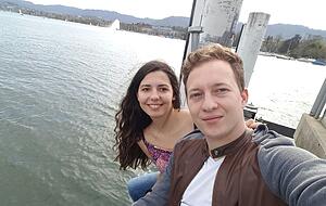 Elena Busarac aus Heilbronn und Fabian Zbinden aus Z&uuml;rich haben Hoffnung, dass sie sich sp&auml;testens in einem Monat wiedersehen k&ouml;nnen. Foto: privat