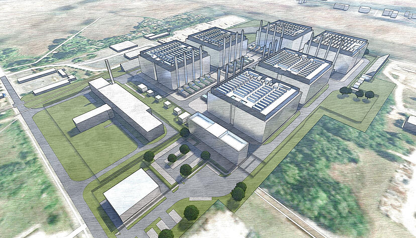 So soll das neue Rechenzentrum der Schwarz-Gruppe bei Lübbenau aussehen. Es ist das fünfte, das von der Gruppe einmal betrieben wird.