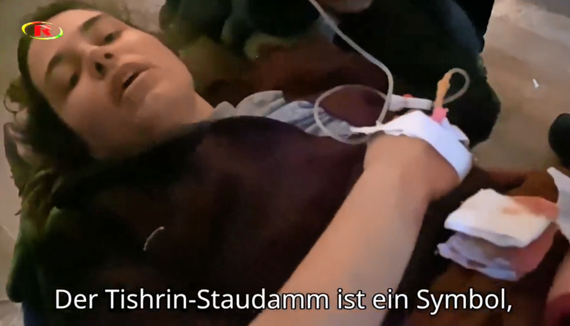 Lea Bunse kurz nachdem sie verletzt wurde.