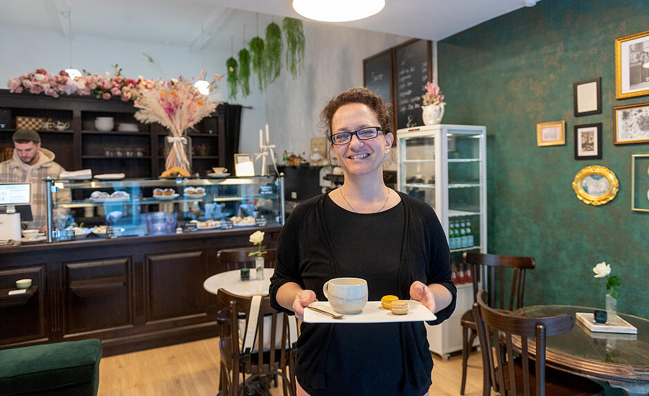März: Ein neues Café ist in der Hafenmarktpassage eingezogen.  Zita Pilz betreibt das Café Mon Âme.