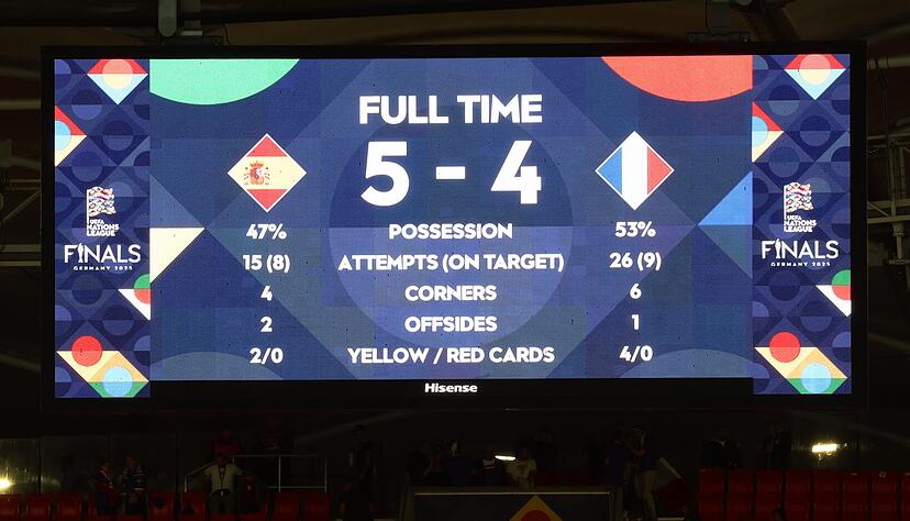 Der ungewöhnliche Endstand: 5:4. Der ungewöhnliche Endstand: 5:4.