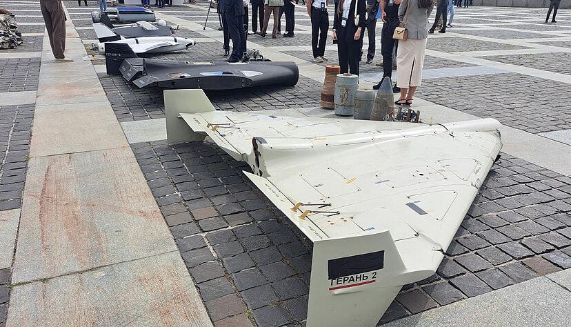 Russische Kampfdrohnen greifen t&auml;glich Ziele in der Ukraine an. (Archivbild)