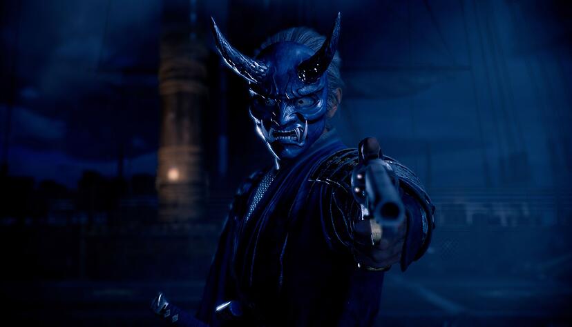 Blau, geh&ouml;rnt und schie&szlig;freudig: Dies hier ist nicht der einzige D&auml;mon in &laquo;Rise of the Ronin&raquo;, aber der erste, der den Weg des Ronin kreuzt.