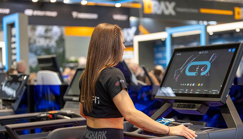 Eine Fibo-Besucherin beim Training.