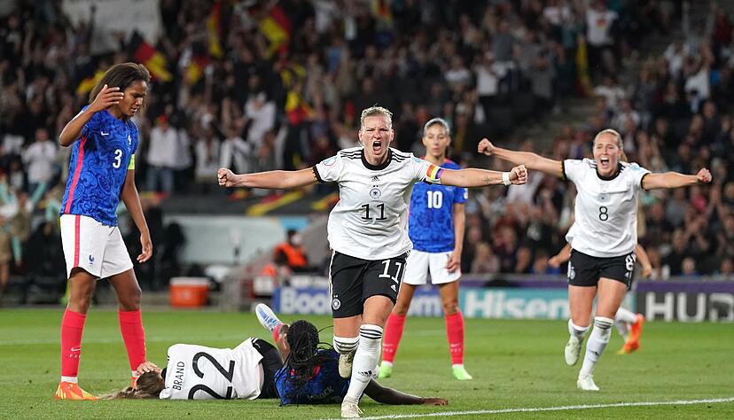 Überzeugt auf ganzer Linie: Alexandra Popp (M) erzielte schon sechs Tore.