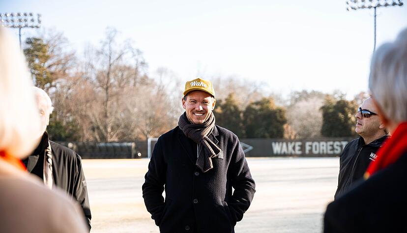 Bundestrainer Julian Nagelsmann auf dem Sportgelände der Universität. Bundestrainer Julian Nagelsmann auf dem Sportgelände der Universität.
