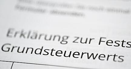 Ein Formular zur Angabe des Grundsteuerwerts für die Grundsteuer.