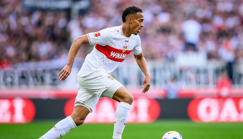 Stuttgarts Jamie Leweling in Aktion.