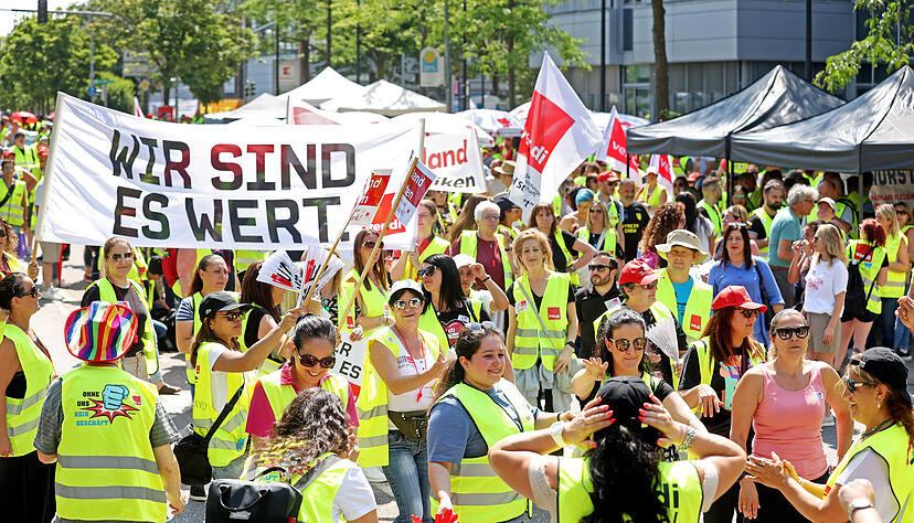 Streik Verdi Kaufland Zentrale Neckarsulm